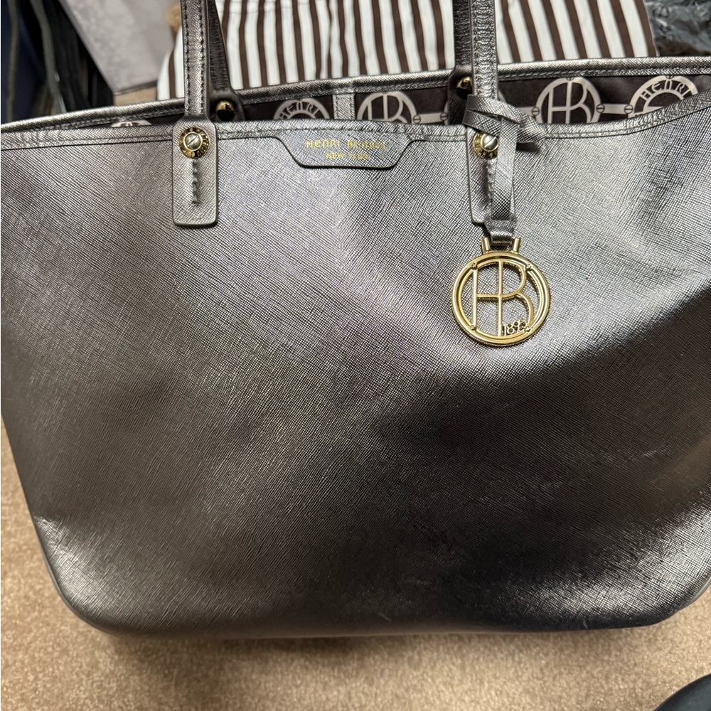 Silver Henri Bendel Tote Bag